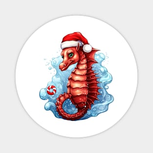 Christmas Seahorse Magnet